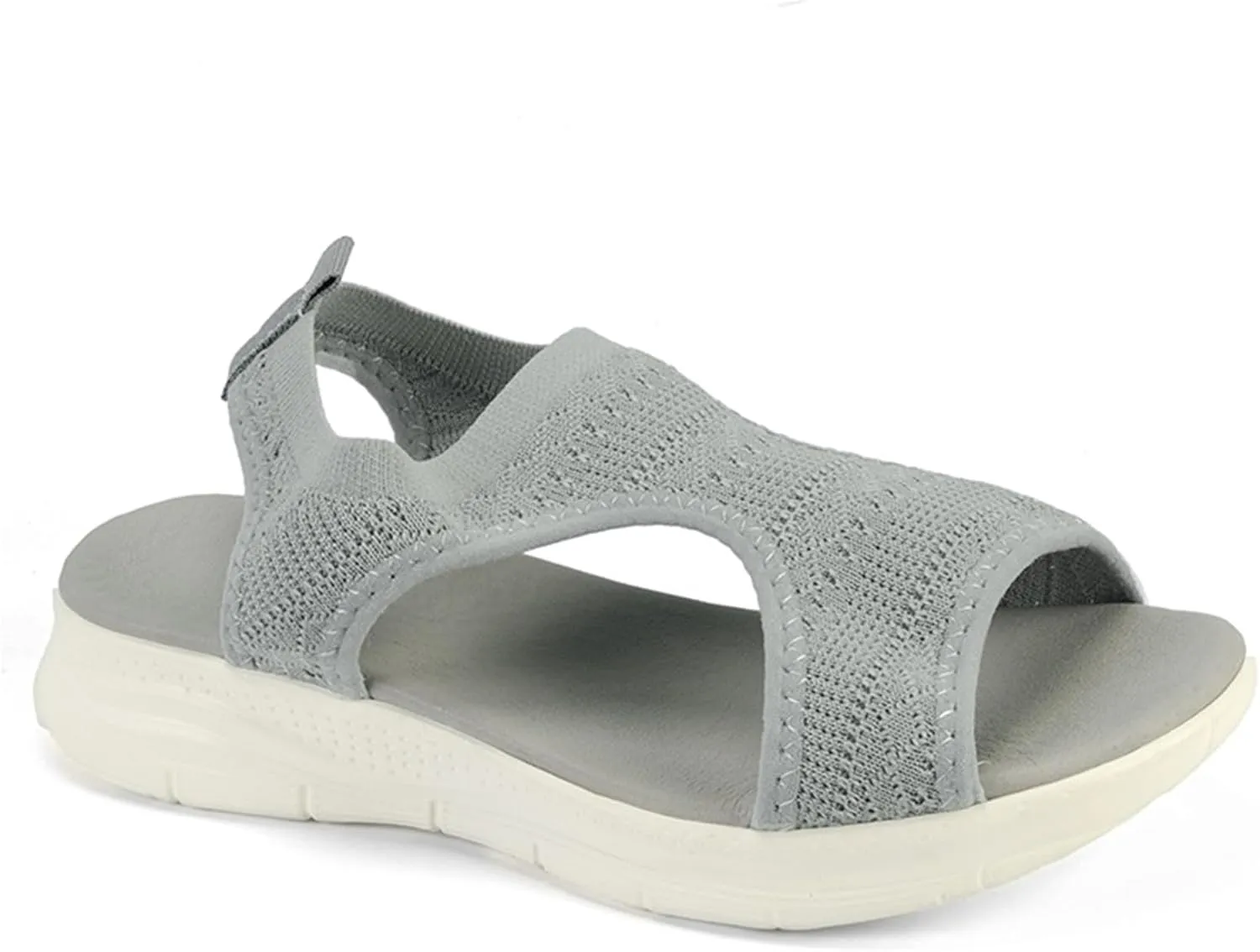 2024 Women's Orthotic Sport Sandals New Summer Flexible Washable Slingback Orthopedic Slide Sport Women's Shoes Thick Bottom Fish Mouth Beach Casual Sandals,Gray,US7/EU38, Grey