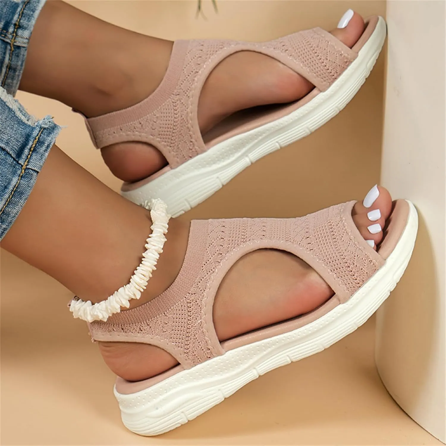 2024 Women's Orthotic Sport Sandals New Summer Flexible Washable Slingback Orthopedic Slide Sport Women's Shoes Thick Bottom Fish Mouth Beach Casual Sandals,Gray,US7/EU38, Grey