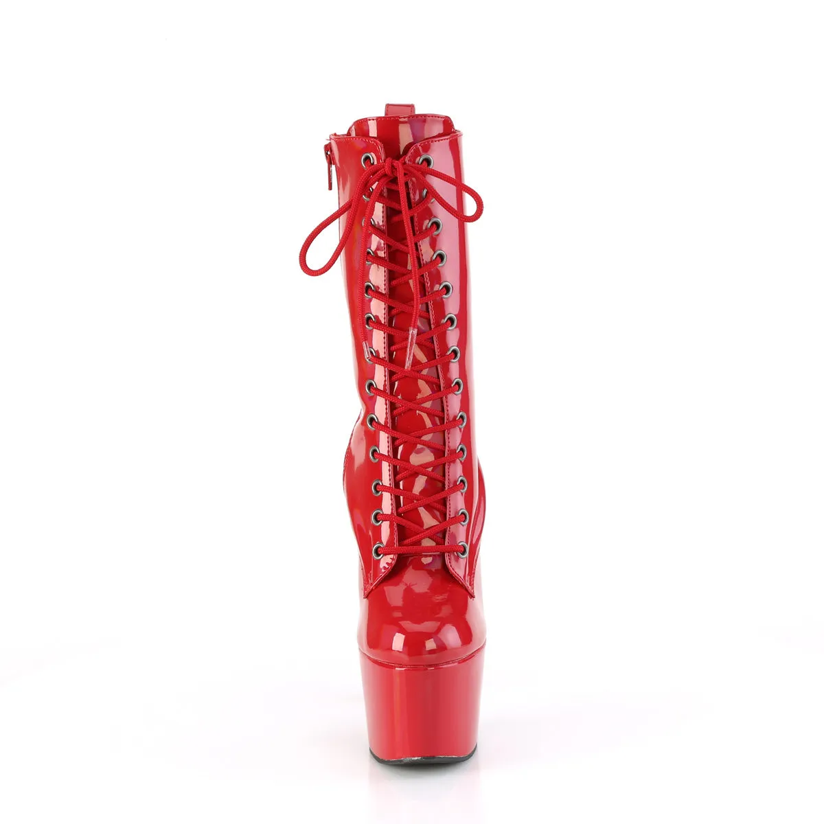ADORE-1040WR-HG Pleaser Red Holograph Sexy Platform Shoes (Pole Dancing Heels)