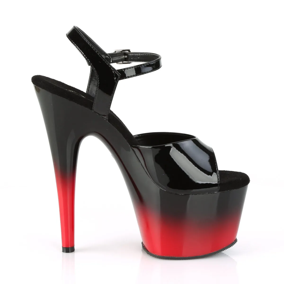ADORE-709BR-H Pleaser Black Patent/Red Sexy Platform Shoes (Pole Dancing Heels)