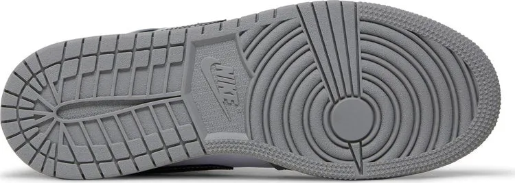 Air Jordan 1 Mid GS Light Smoke, black-gray