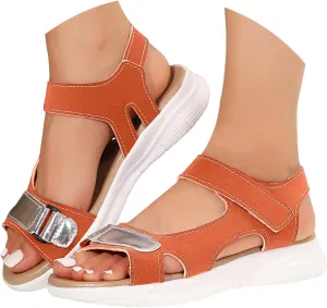 AMDBEL Sandals for Women 2024 Dressy Comfortable Walking Sandals Open Toe Fashion Flat Casual Sport Sandals Summer Shoes