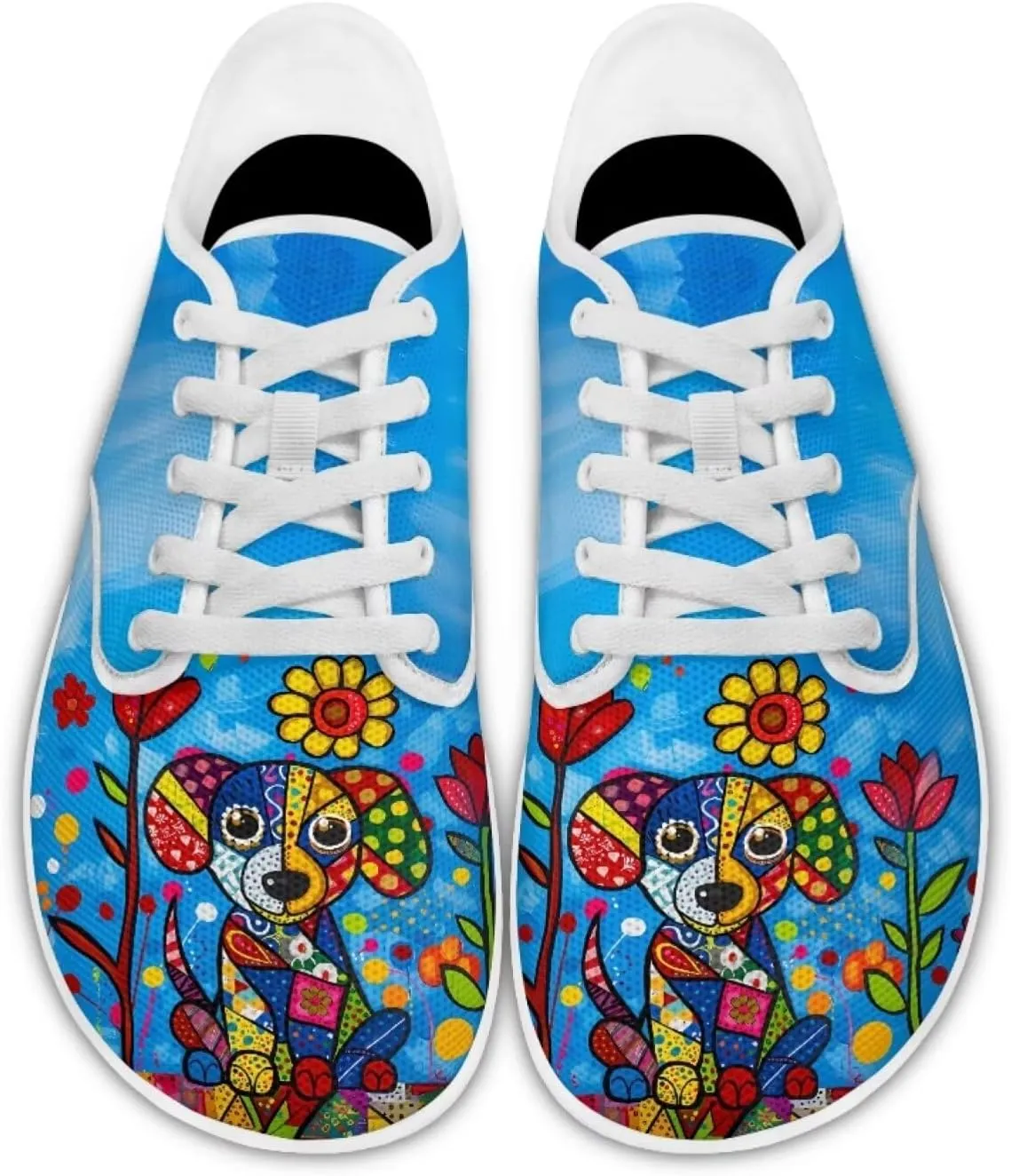 Animal Design Running Shoes for Women Slip On Barefoot Shoes - Zero Drop Grounded Footwear
