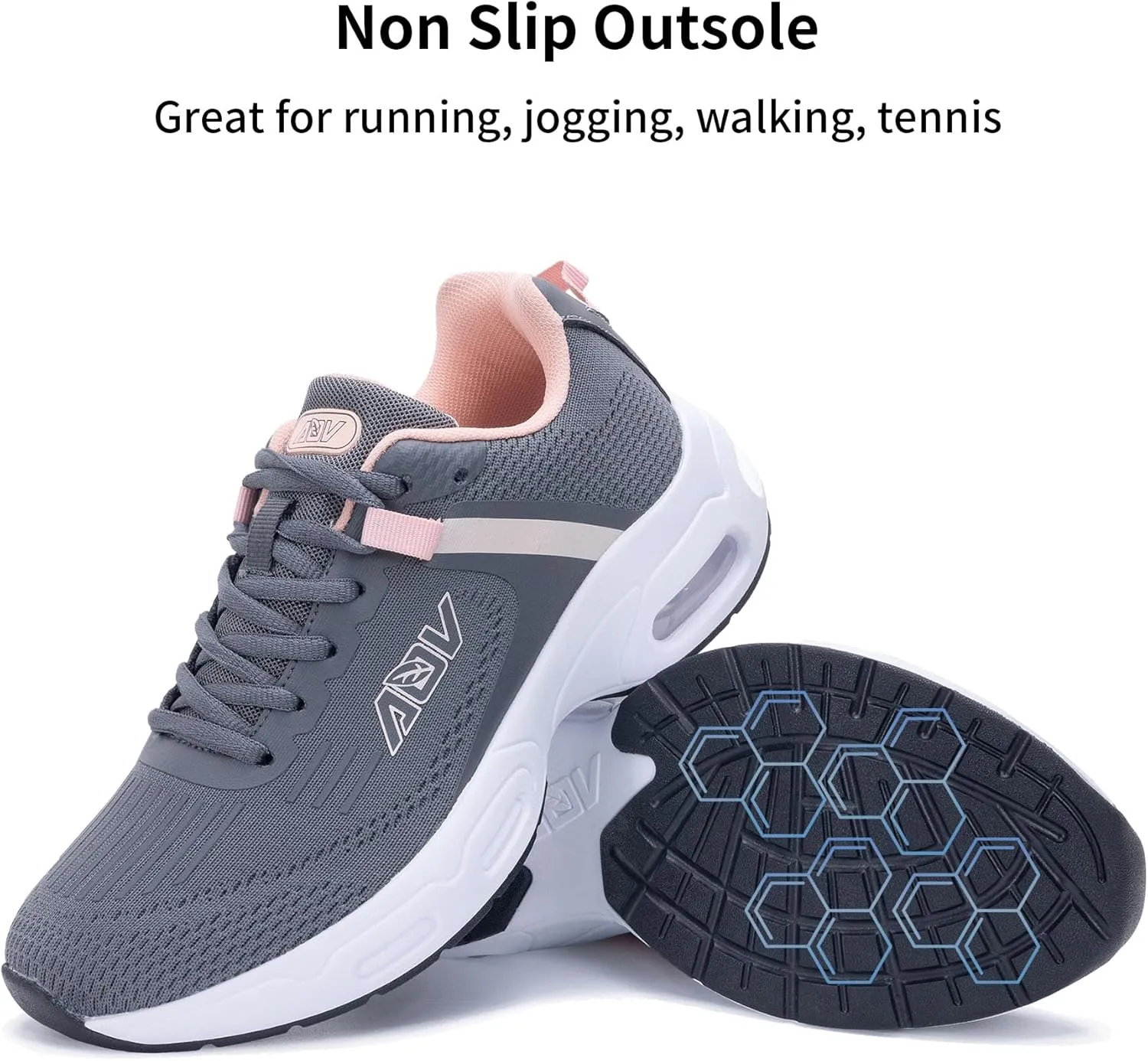 AOV Women Arch Support Walking Shoes Orthotic Tennis Sneakers for Plantar Fasciitis Athletic Running Shoes