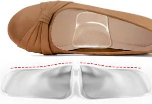 Arch Support Inserts Women for Flat Feet & Plantar Fasciitis - 2 Height Options for High Arch & Low Arch, Gel Arch Support Cushions for High Heels, Flats and Sneakers (Clear, Low)