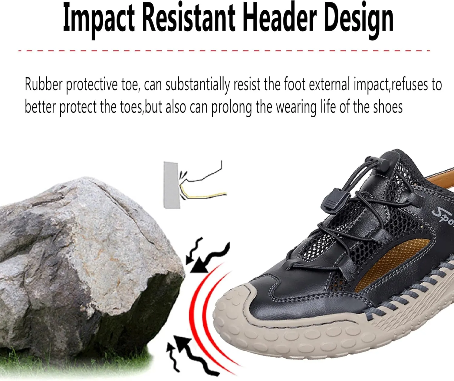 Asifn Mens Closed Toe Sandals Outdoor Beach Sneakers Breathable Lightweight Fisherman Shoes Casual Leather Hiking