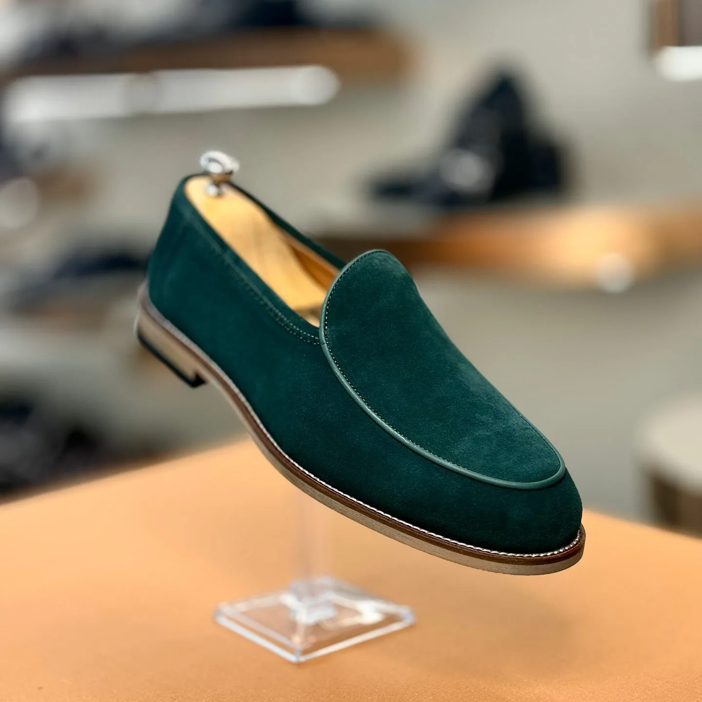 Black Brushed Suede Loafers