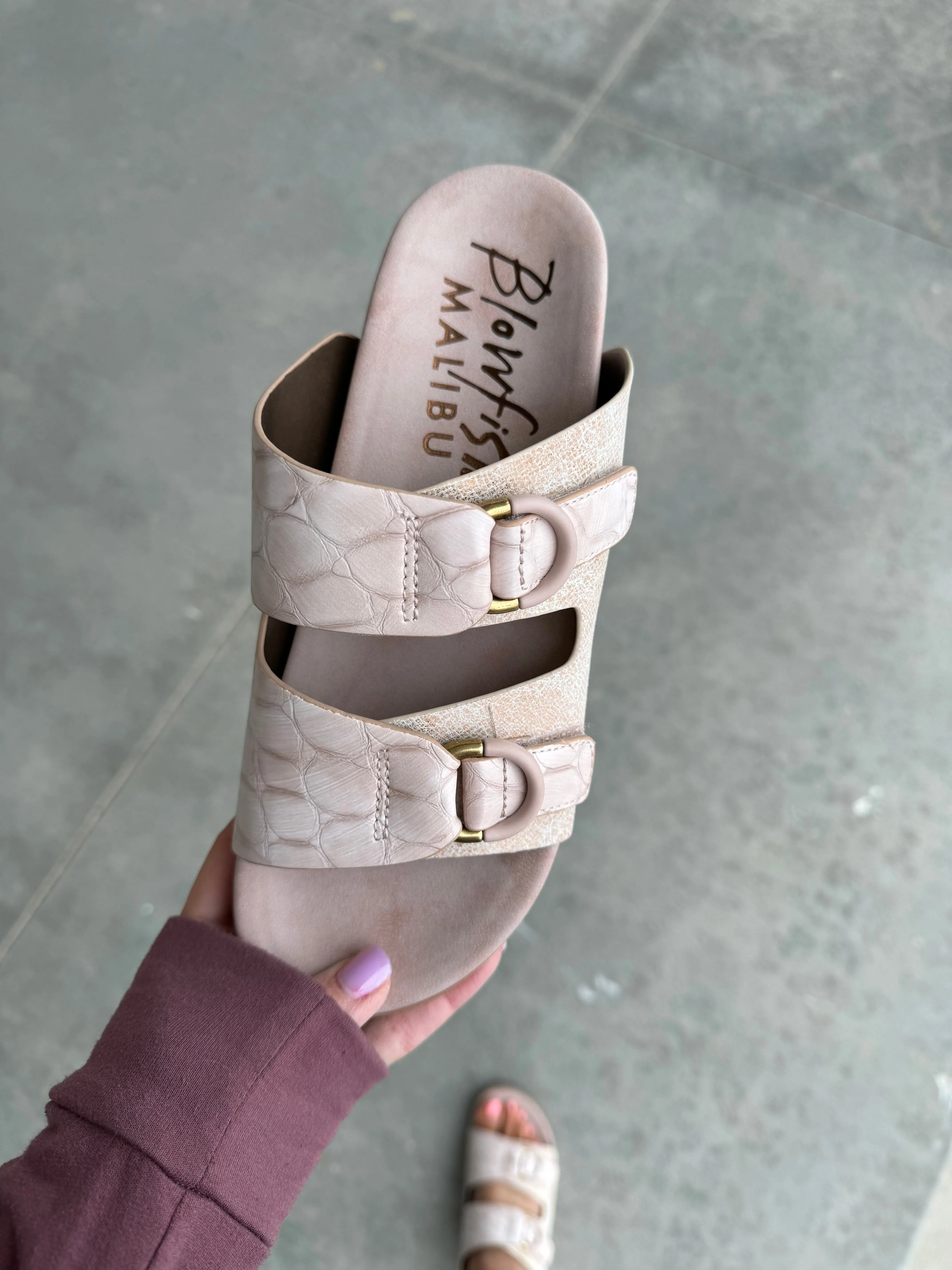 Blowfish Cardinal Sandals in Rose Gold