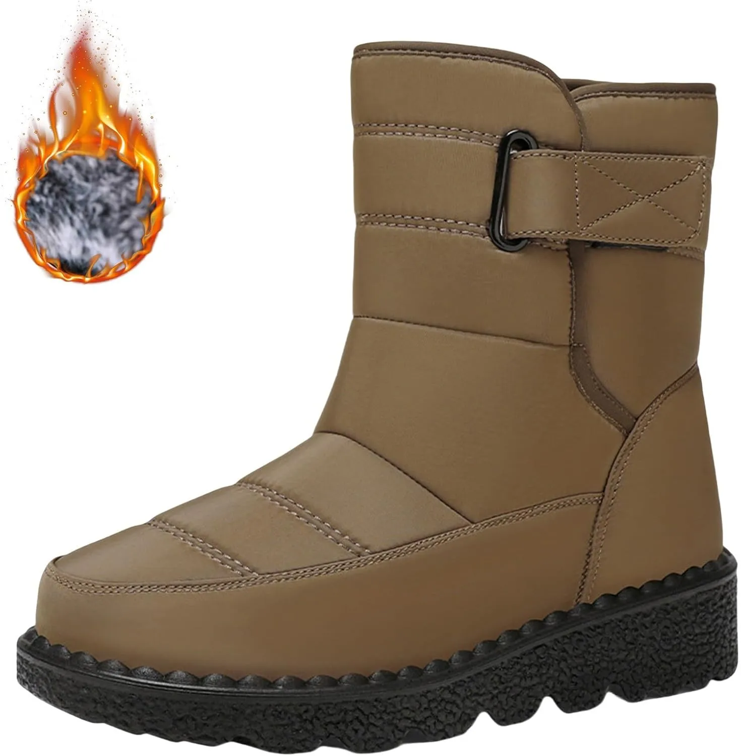 Botas De Mujer Para La Lluvia Y Nieve Winter Fashion Boots for Women 2024 Trendy Black Winter Boots Fur Boots for Women Womens Winter Boots Waterproof Fashion Daily Deals