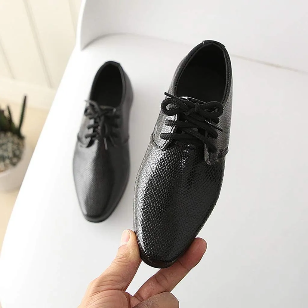 Boys Girls Dress Shoes Loafer Wedding Shoes Classic Lace-Up Oxfor?? Casual Dress Formal Shoes for Toddler and Baby