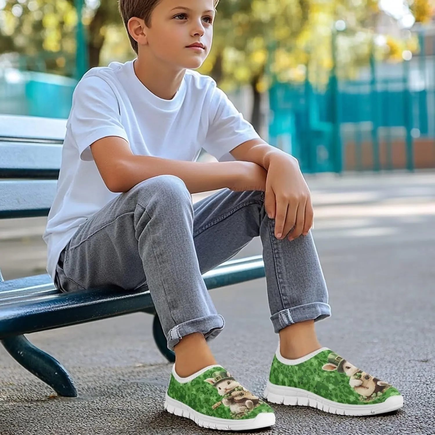 Boys Slip On Sneakers Saint Patricks Day Shoes for Kids Tennis Shoes