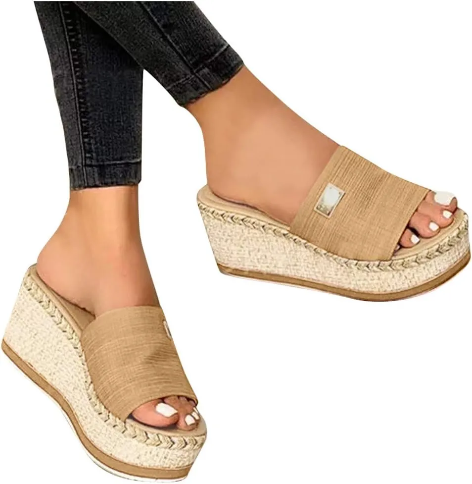 Cathalem Sandals Women Dressy Summer Womens Walking Sandals with Arch Support Anti-Slip Comfortable Sandals