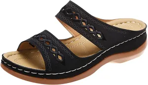 Cathalem Summer Sandals for Women 2024 Comfortable Walking Sandals with Arch Support Platform Wedge Slides Shoes