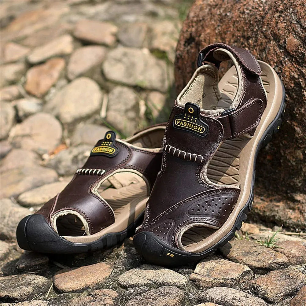 ChicWind Men's Outdoor Hiking Sandals Athletic Water Shoes Anti-collision Toecap