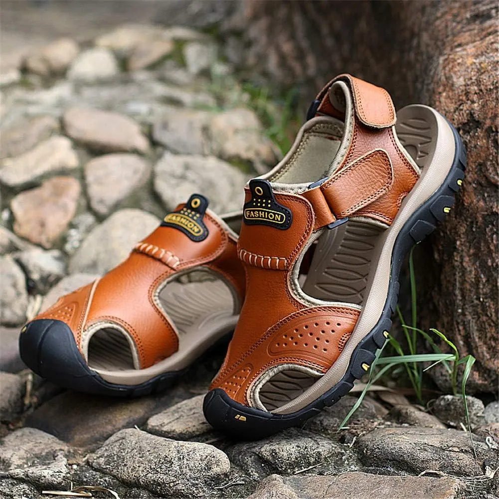 ChicWind Men's Outdoor Hiking Sandals Athletic Water Shoes Anti-collision Toecap