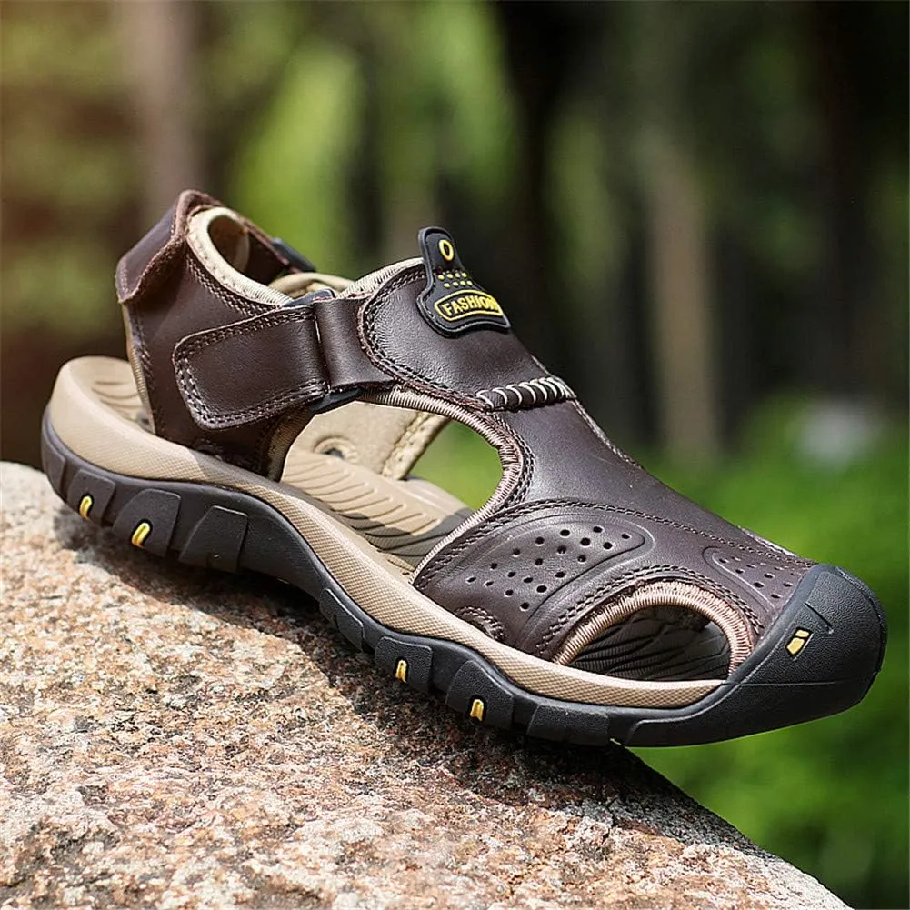 ChicWind Men's Outdoor Hiking Sandals Athletic Water Shoes Anti-collision Toecap
