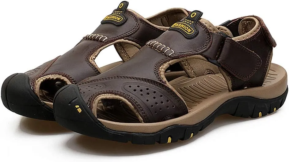 ChicWind Men's Outdoor Hiking Sandals Athletic Water Shoes Anti-collision Toecap