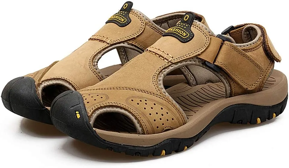 ChicWind Men's Outdoor Hiking Sandals Athletic Water Shoes Anti-collision Toecap