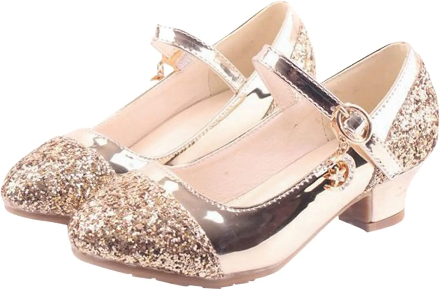 Children Shoes High Heels Girls Princess Single Shoes Dress Shoes Performance Shoes Children Crystal Girls Water