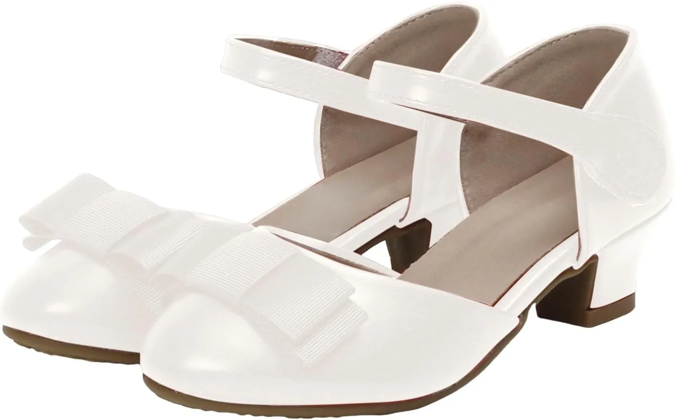 Children's Back Strap Water Sandal Girls Princess Shoes Little Girls Hollow Bow Sandals Children's Dance Performance Dress High Heels
