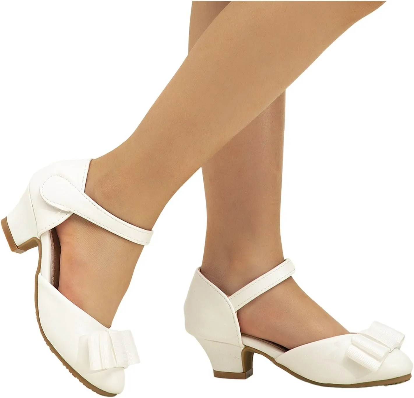 Children's Back Strap Water Sandal Girls Princess Shoes Little Girls Hollow Bow Sandals Children's Dance Performance Dress High Heels