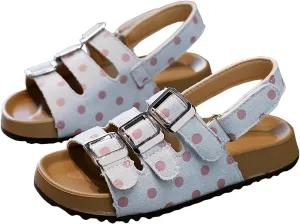 Children's Back Strap Water Sandal Girls Shoes Comfortable Soft Sole Sandals Fashionable Open Toe Polka Dot Sandals