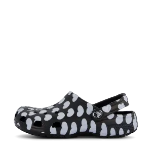 Classic Heart Print Clog Black / White