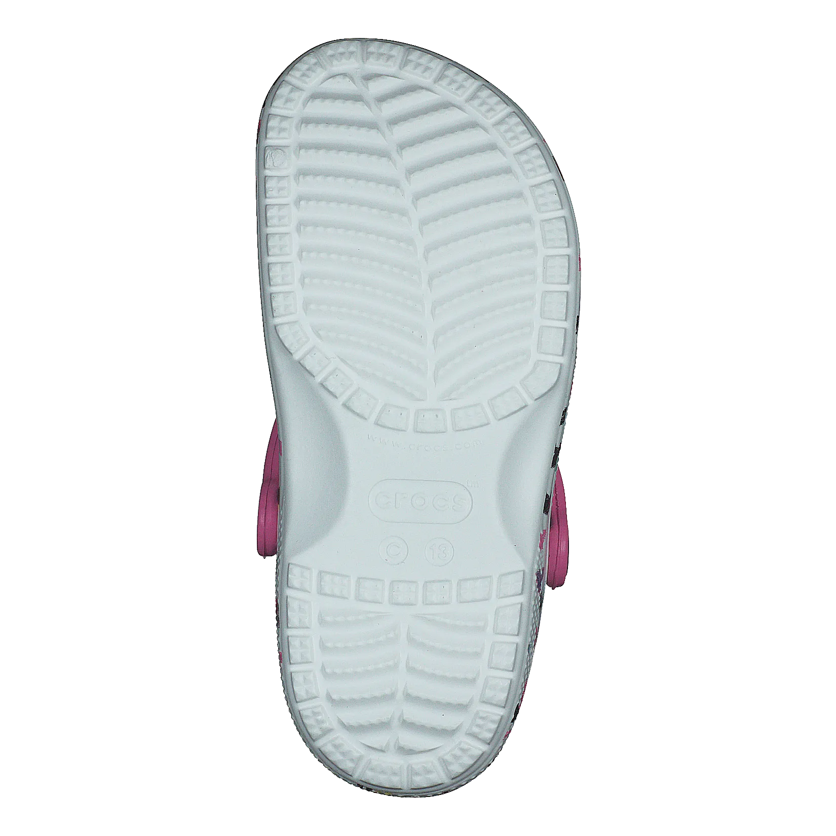 Classic Heart Print Clog K White