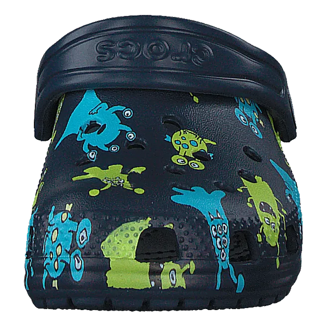 Classic Monster Print Clog T Navy
