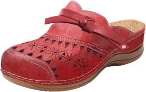 Closed Toe Sandals for Women, 2025 New Clogs for Women Wide Width Wedge Sandals Hollow Out Closed Toe Slip On Slippers Arch Support Outdoor Beach Slippers