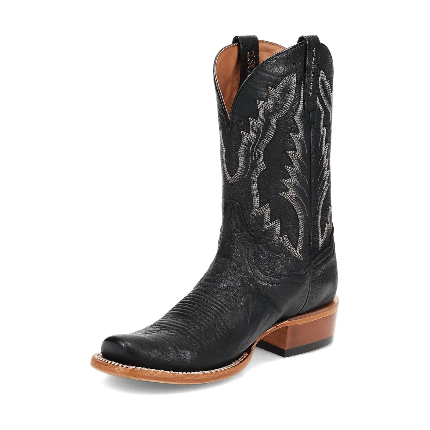 Dan Post Mens Boerne Black Leather Cowboy Boots 8.5 D