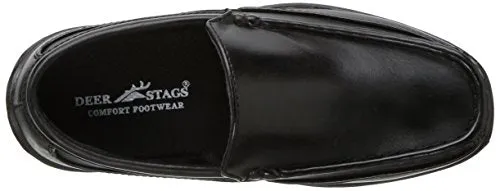 Deer Stags Boy's Booster Driving Moc Slip-On, Black, 2.5 Little Kid