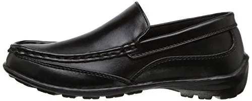 Deer Stags Boy's Booster Driving Moc Slip-On, Black, 2.5 Little Kid