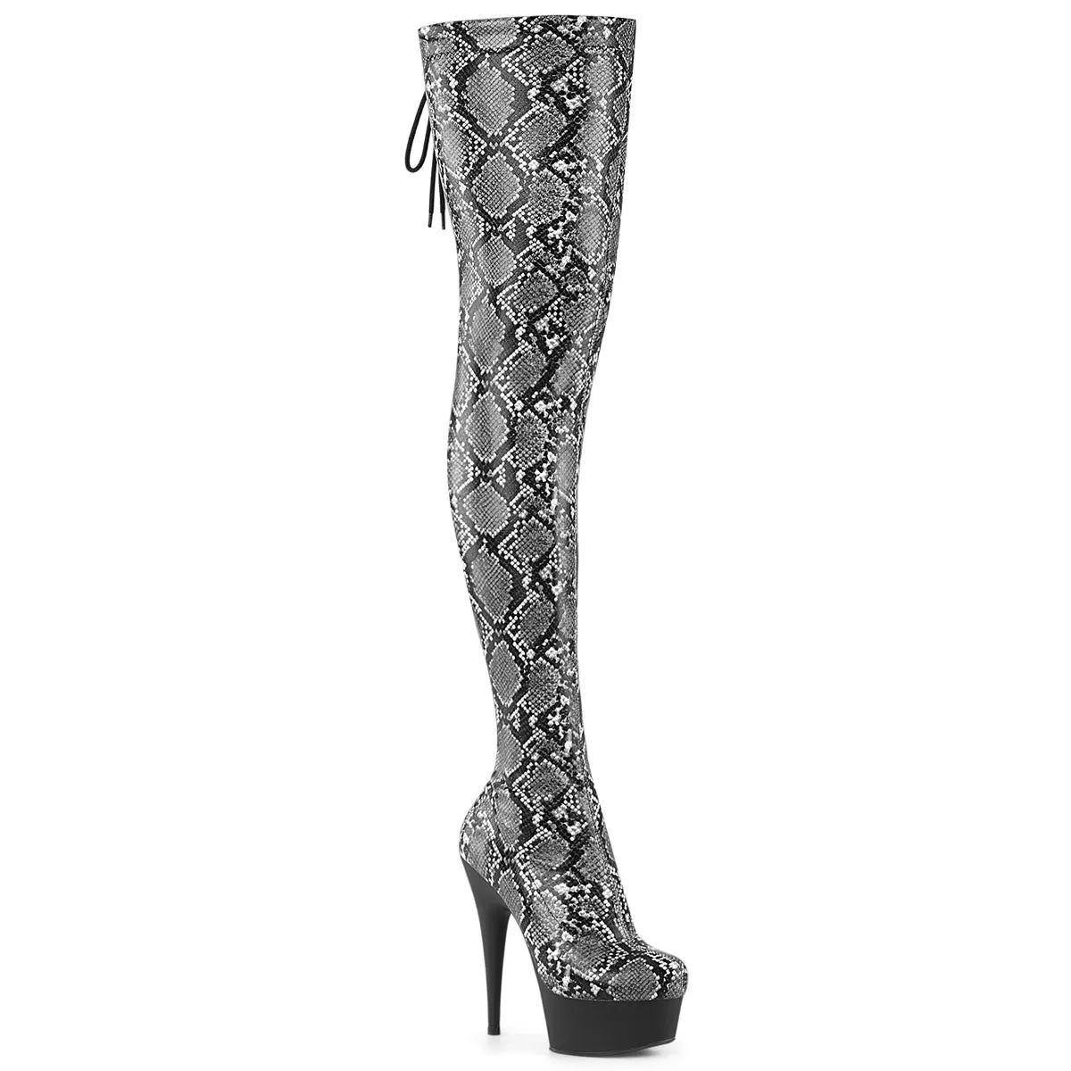 DELIGHT-3008SP-BT Pleaser Grey Sexy Platform Shoes (Pole Dancing Heels)