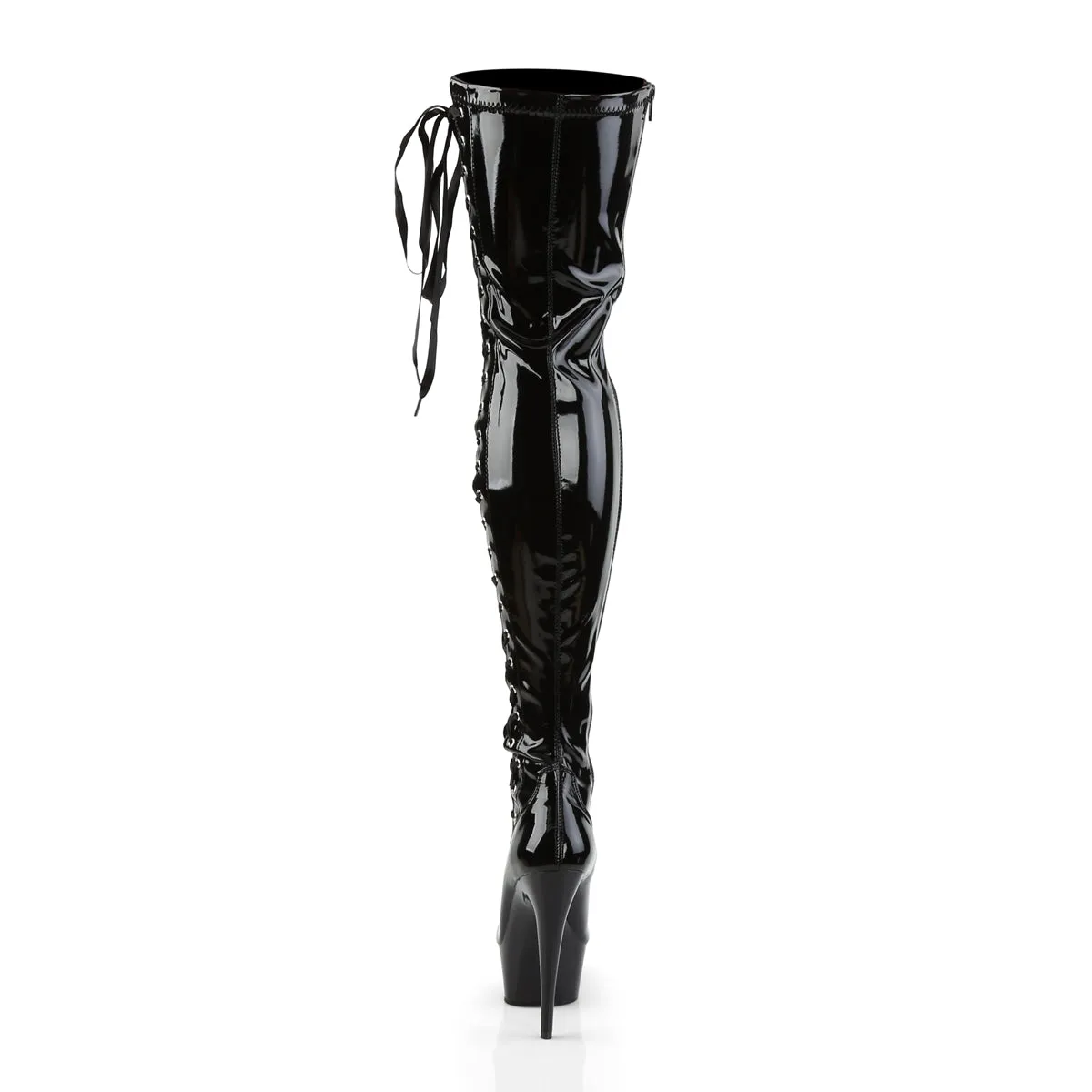 DELIGHT-3050 Pleaser Black Patent Sexy Platform Shoes (Pole Dancing Heels)