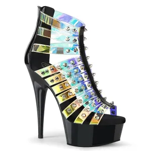 DELIGHT-600-9 Pleaser Black Sexy Platform Shoes (Pole Dancing Heels)