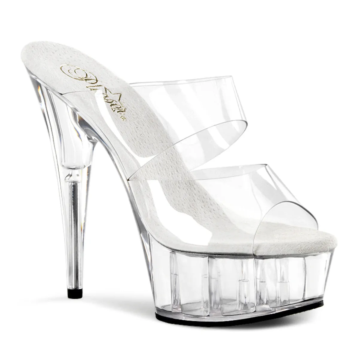 DELIGHT-602 Pleaser Clear Sexy Platform Shoes (Pole Dancing Heels)
