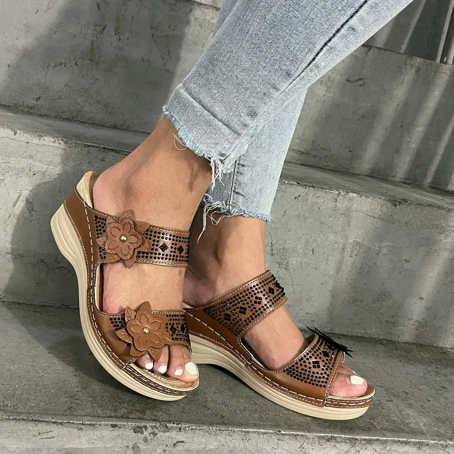 Diabetic Shoes for Women Wide Width Tan 10.5 Best Orthopedic Athletic Shoes Summer Sandals Women Womens Orthopedic Sandals with Arch Support Women's Flip Flops Nude Chunky Heels