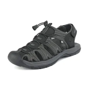 DREAM PAIRS Men's 160912-M-NEW Adventurous Summer Outdoor Sandals,Size 9,Black/Dark/Grey,160912-M-NEW