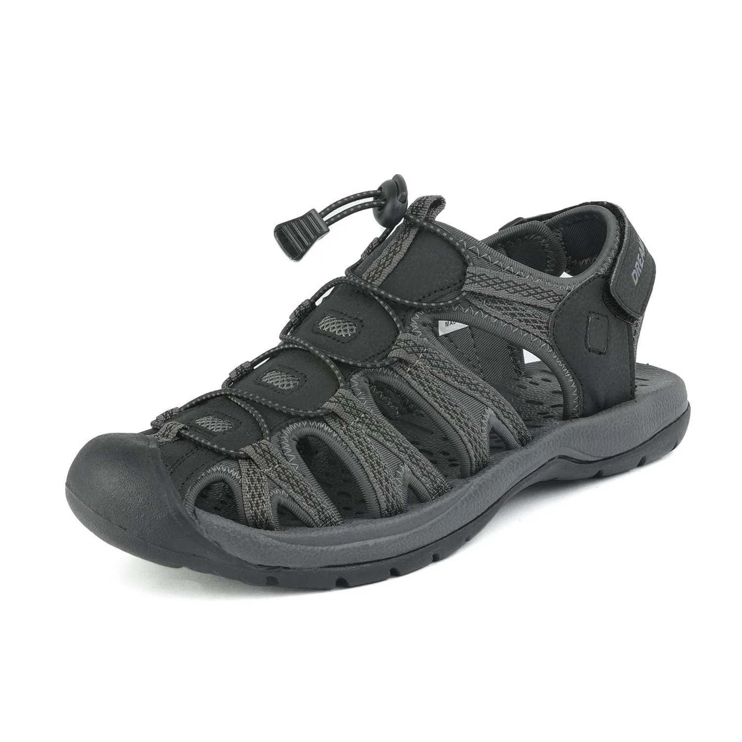DREAM PAIRS Men's 160912-M-NEW Adventurous Summer Outdoor Sandals,Size 9,Black/Dark/Grey,160912-M-NEW