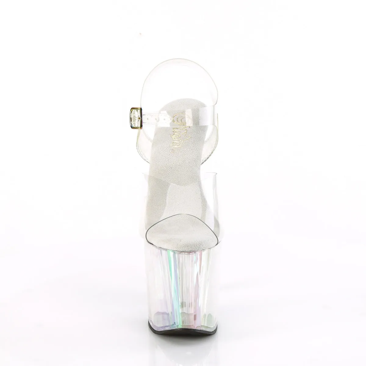 ENCHANT-708HT Pleaser Clear/Holographic Tinted Sexy Platform Shoes (Pole Dancing Heels)