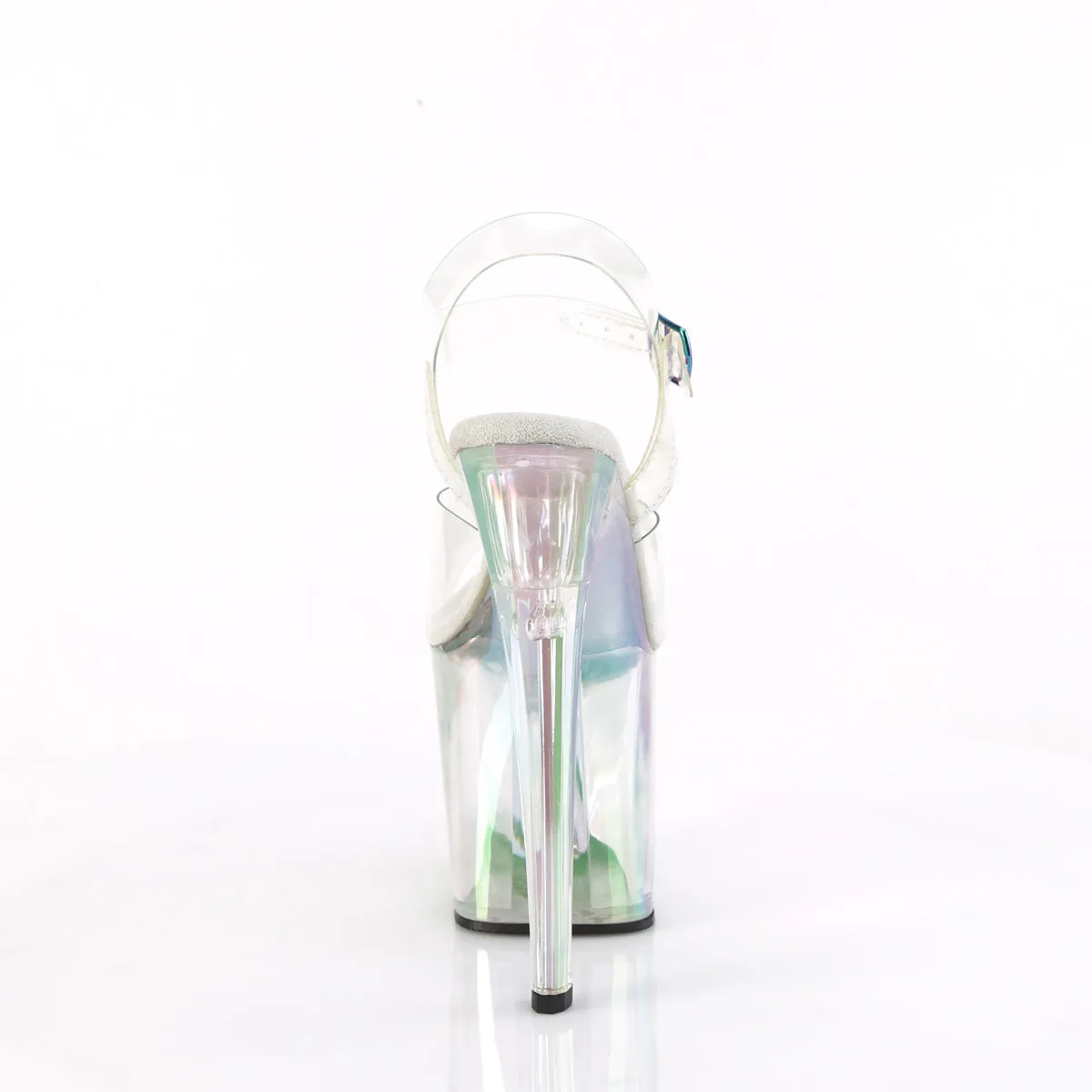 ENCHANT-708HT Pleaser Clear/Holographic Tinted Sexy Platform Shoes (Pole Dancing Heels)