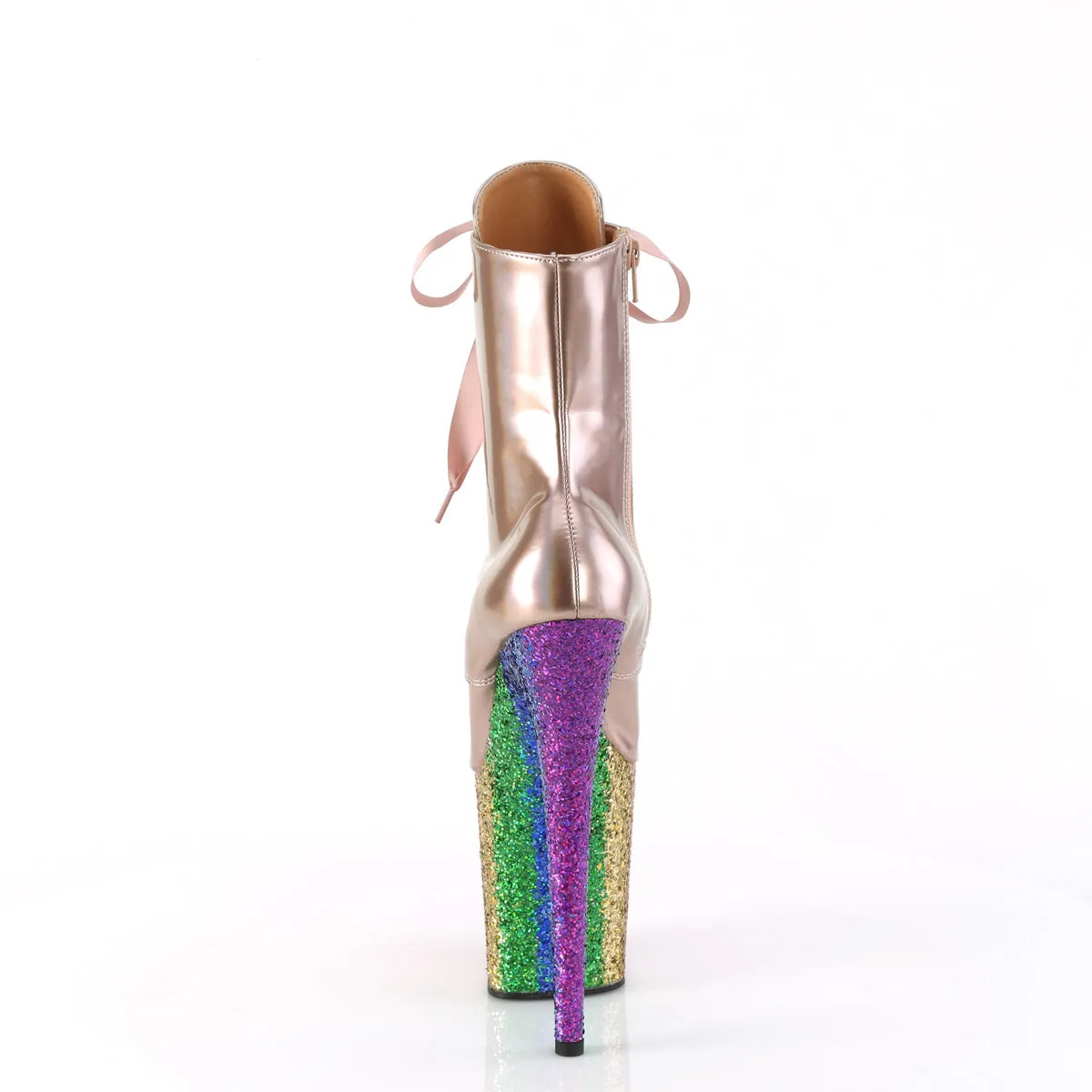 FLAMINGO-1020HG Pleaser Rose Gold Glitter Sexy Platform Shoes (Pole Dancing Heels)
