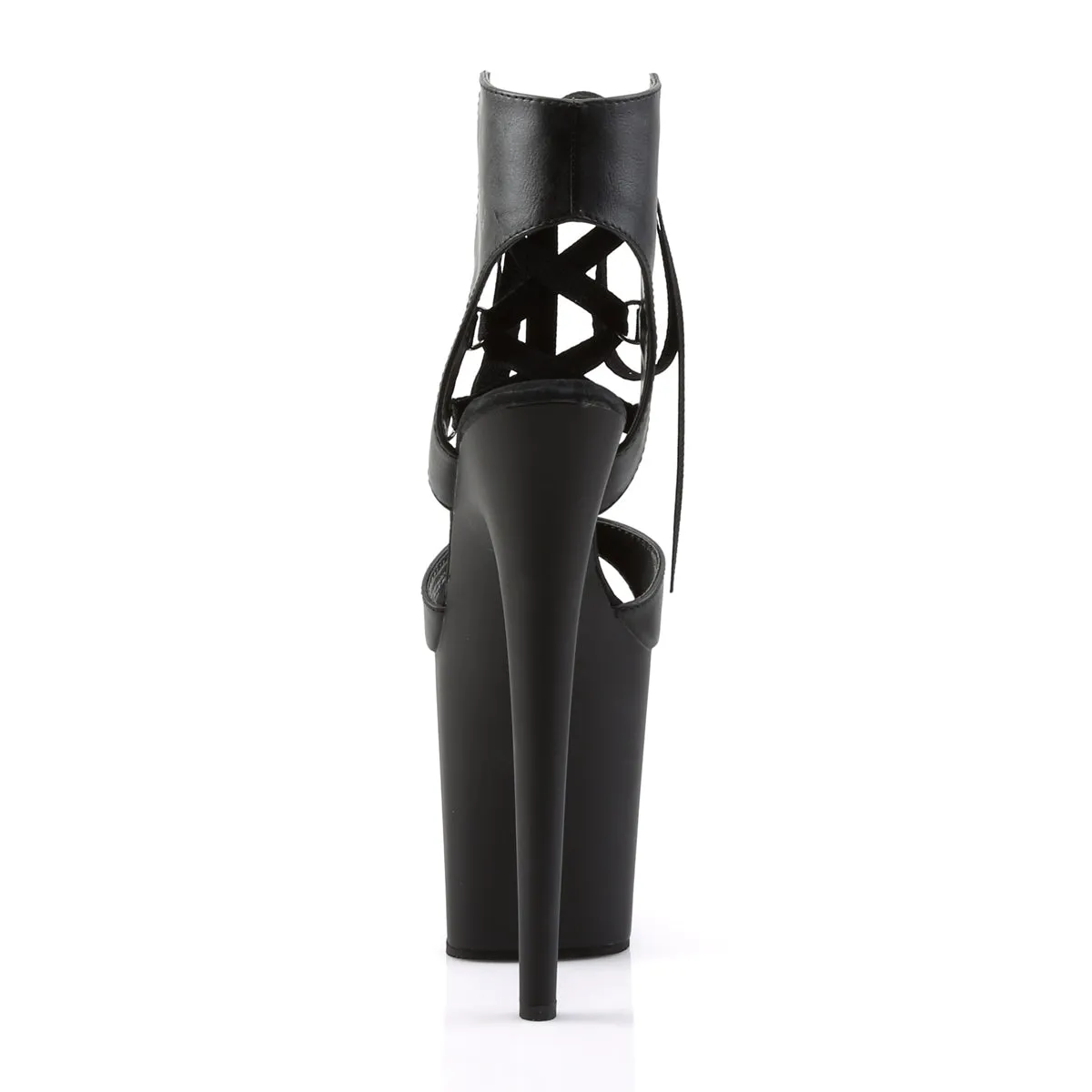 FLAMINGO-800-14 Pleaser Black Faux Leather Sexy Platform Shoes (Pole Dancing Heels)