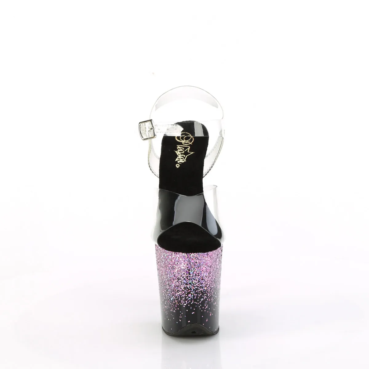 FLAMINGO-808SS Pleaser Clear/Purple Sexy Platform Shoes (Pole Dancing Heels)