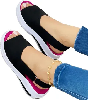 Gibobby Sandals for Women 2023 Causal Summer Open Toe Platform Sandals Shoes Wedges Ankle Buckle Flip Flops