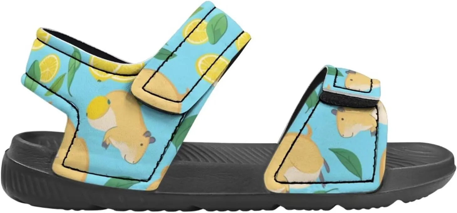Girls Capybara Sandals Fashion Athletic Summer Sport Sandals Adjustable for Kids Toddler Cute Beach Water Shoes