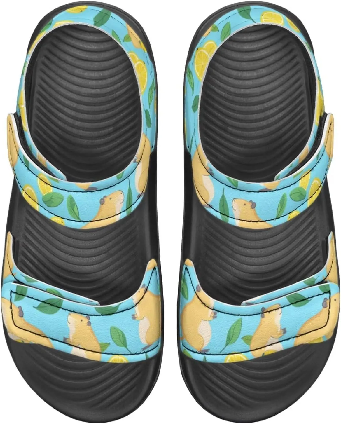 Girls Capybara Sandals Fashion Athletic Summer Sport Sandals Adjustable for Kids Toddler Cute Beach Water Shoes