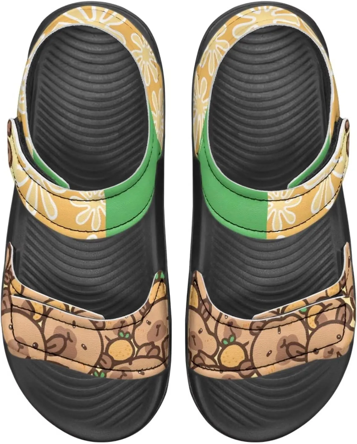 Girls Capybara Sandals Fashion Athletic Summer Sport Sandals Adjustable for Kids Toddler Cute Beach Water Shoes
