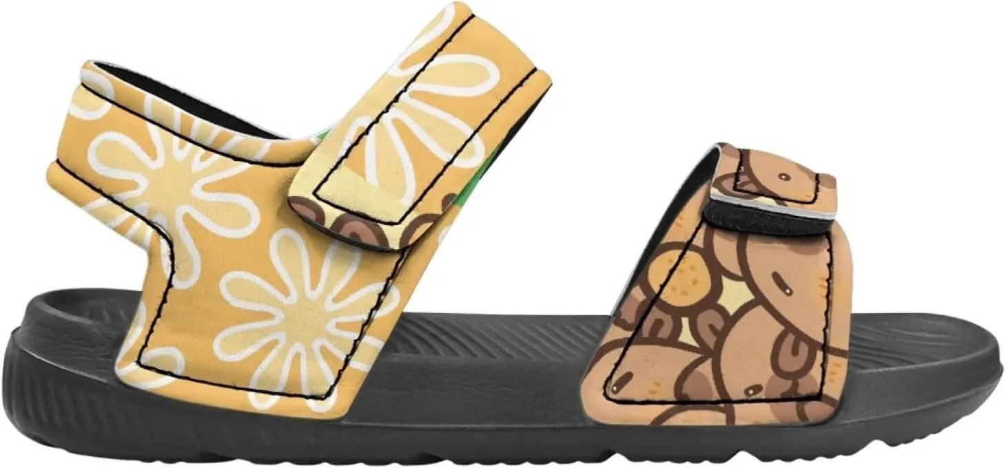 Girls Capybara Sandals Fashion Athletic Summer Sport Sandals Adjustable for Kids Toddler Cute Beach Water Shoes